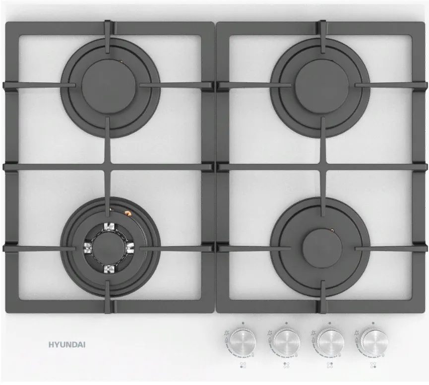Фото товара: Hyundai HHG 6434 WG газовая поверхность