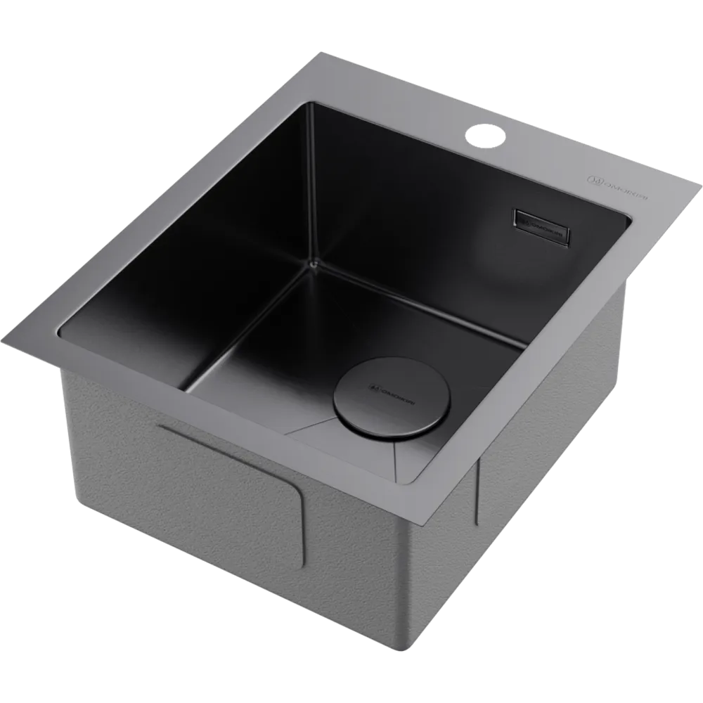 Детальное фото товара: Omoikiri Akisame 41-GM, мойка, нержавеющая сталь/вороненая сталь