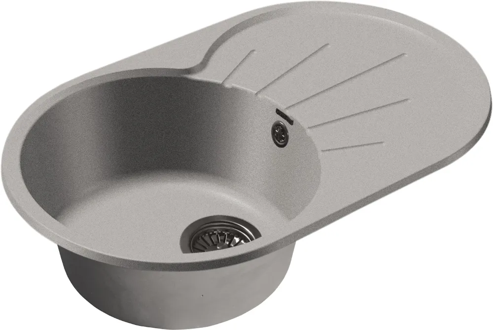 Фото товара: GranFest RONDO GF-R-750 L, мойка, мрамор, серый