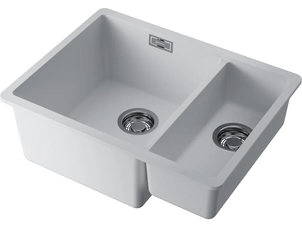 Детальное фото товара: Omoikiri Kata 55-2-U-WH, мойка, гранит, белый