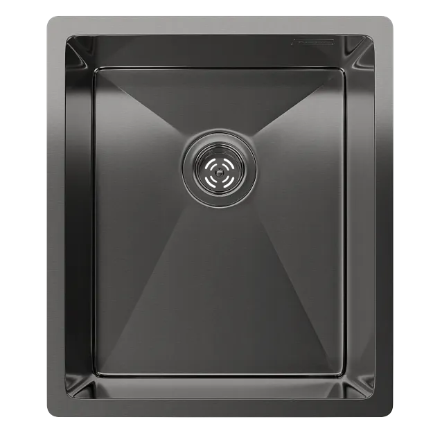 Детальное фото товара: Rivelato RINOX 3844 UN PVD black, мойка, нержавеющая сталь, черный