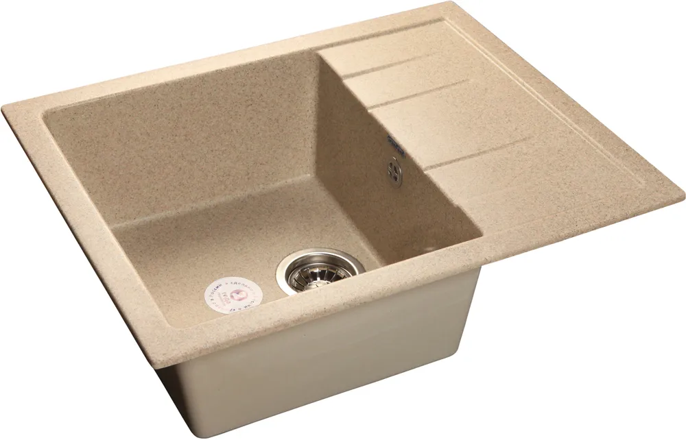 Детальное фото товара: GranFest QUADRO GF-Q-650 L, мойка, мрамор, песочный