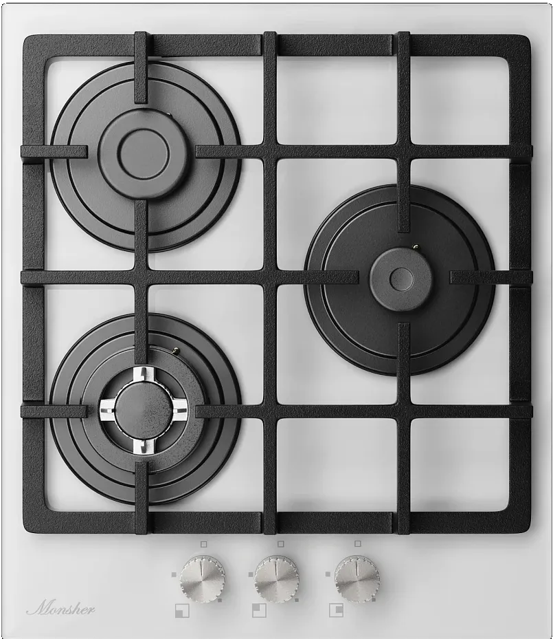 Фото товара: Monsher MGG 45 Blanc газовая поверхность