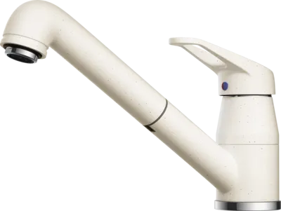 Фото товара: Omoikiri Tateyama-S-WH, смеситель, гранит, белый