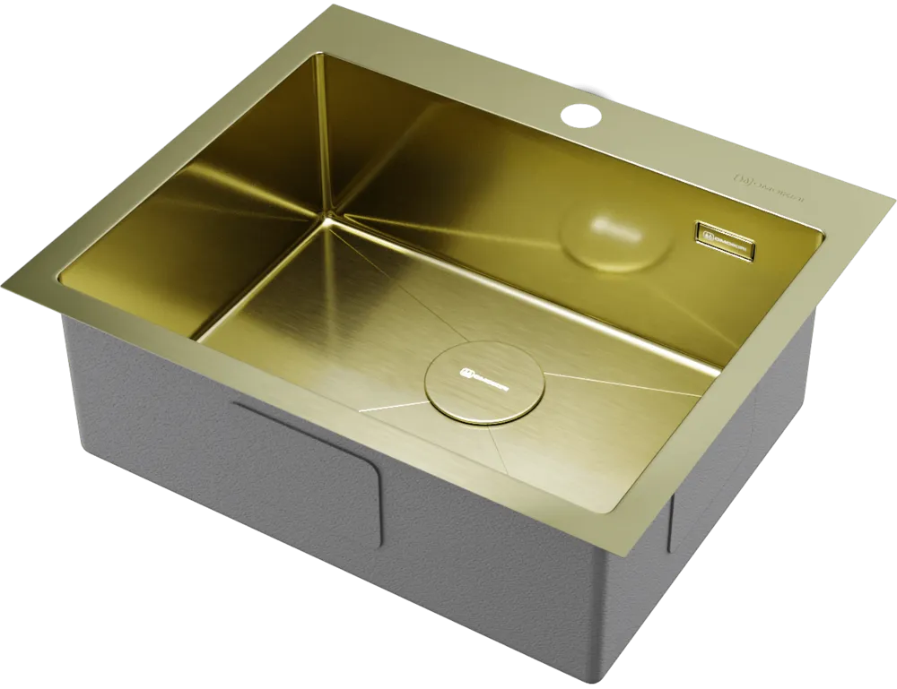 Детальное фото товара: Omoikiri Akisame 59-LG, мойка, нержавеющая сталь/светлое золото 
