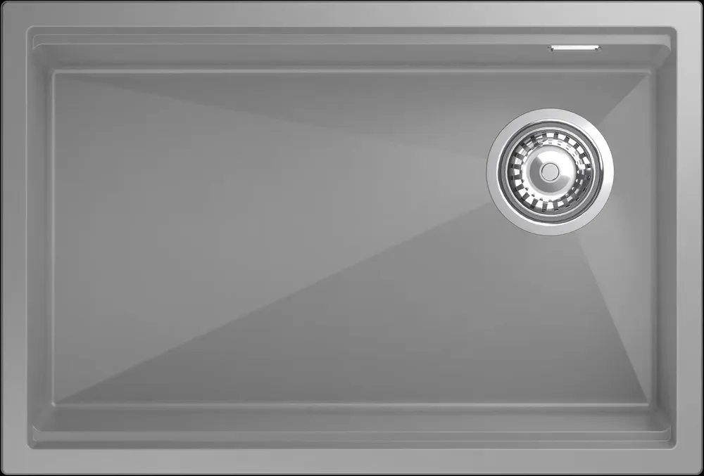 Детальное фото товара: Rivelato LINO LN-654-R grigio metallizz, мойка, гранит, серый металлик