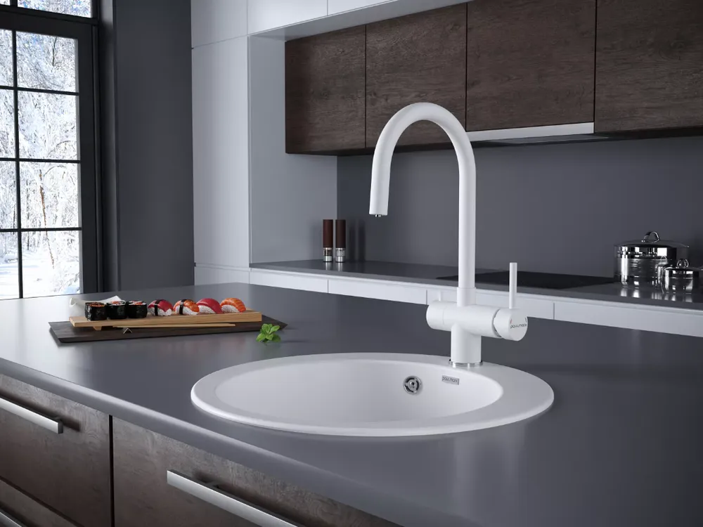 Детальное фото товара: Paulmark HELLER, смеситель, белый матовый