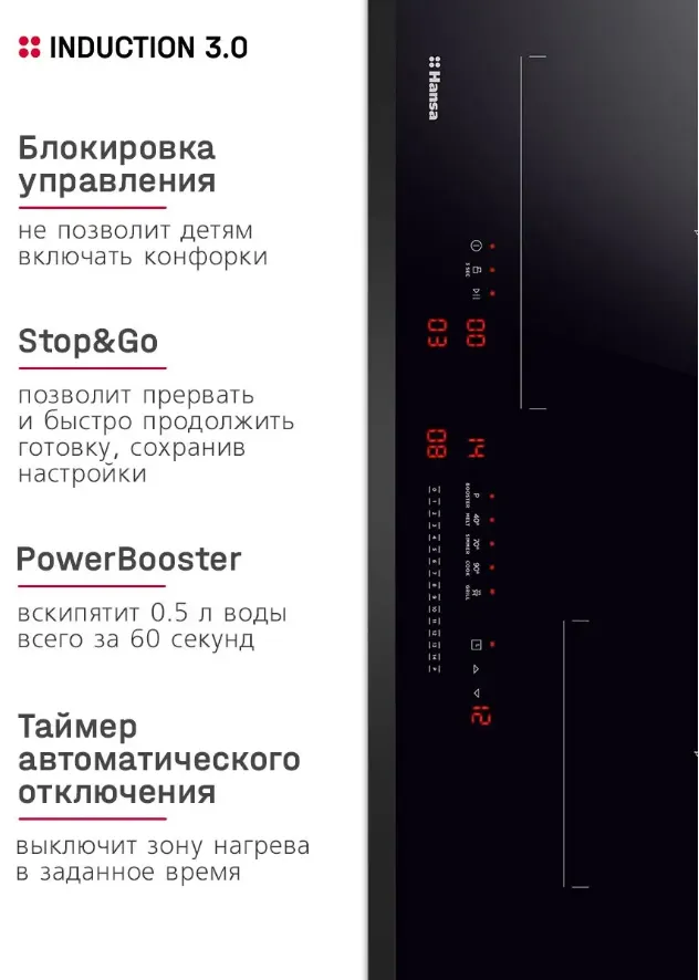 Детальное фото товара: Hansa BHI67116 индукционная поверхность