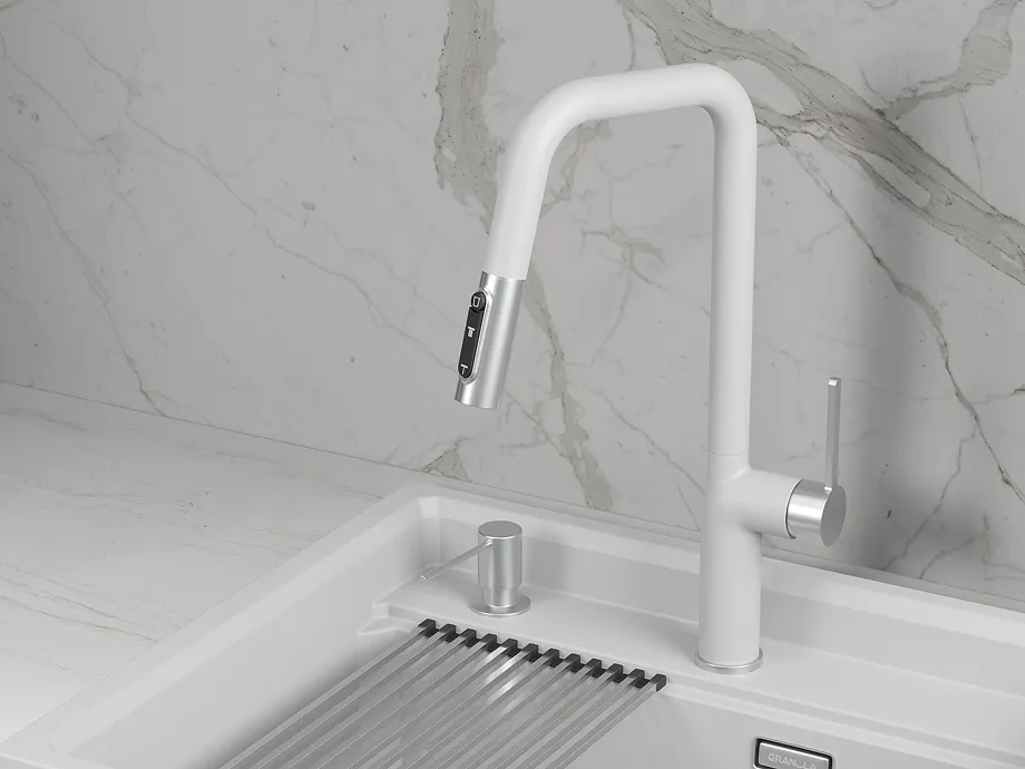 Детальное фото товара: GRANULA 9011 смеситель, нержавеющая сталь, арктик