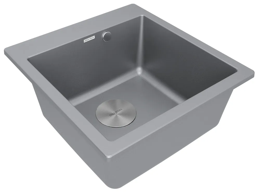 Детальное фото товара: Paulmark KANTE 50, мойка, гранит, серый металлик