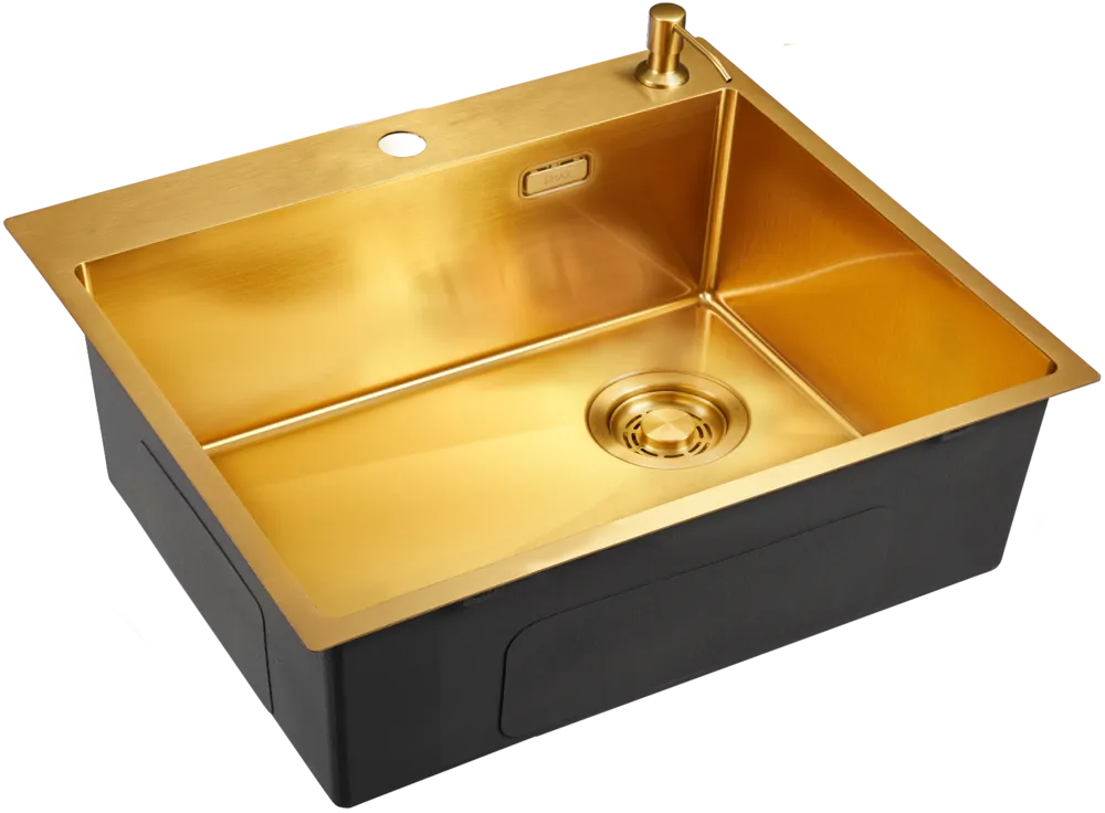 Детальное фото товара: Emar EMB-560(TOP) PVD Golden, мойка, нержавеющая сталь, золото
