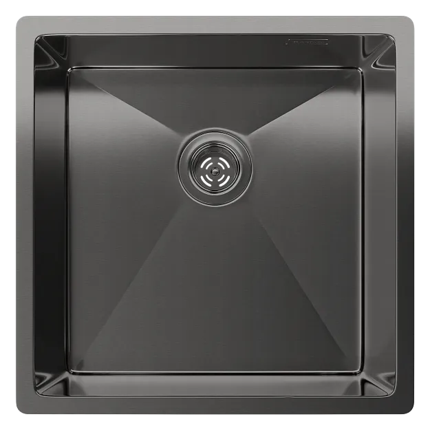 Детальное фото товара: Rivelato RINOX 4444 UN PVD black, мойка, нержавеющая сталь, черный