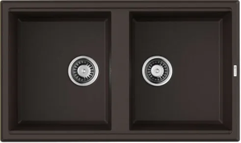 Фото товара: Omoikiri Tedori 86-2-DC, мойка, гранит, темный шоколад