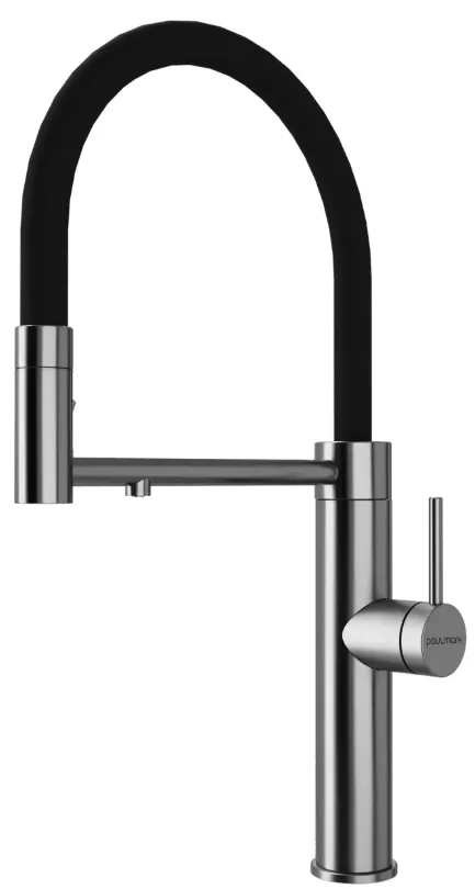 Фото товара: Paulmark GANYMEDE, смеситель, брашированная сталь