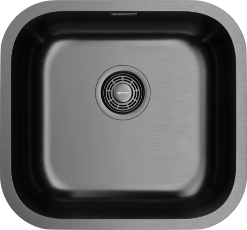 Детальное фото товара: Omoikiri Omi 44-U/IF-GM, мойка, нержавеющая сталь/вороненая сталь