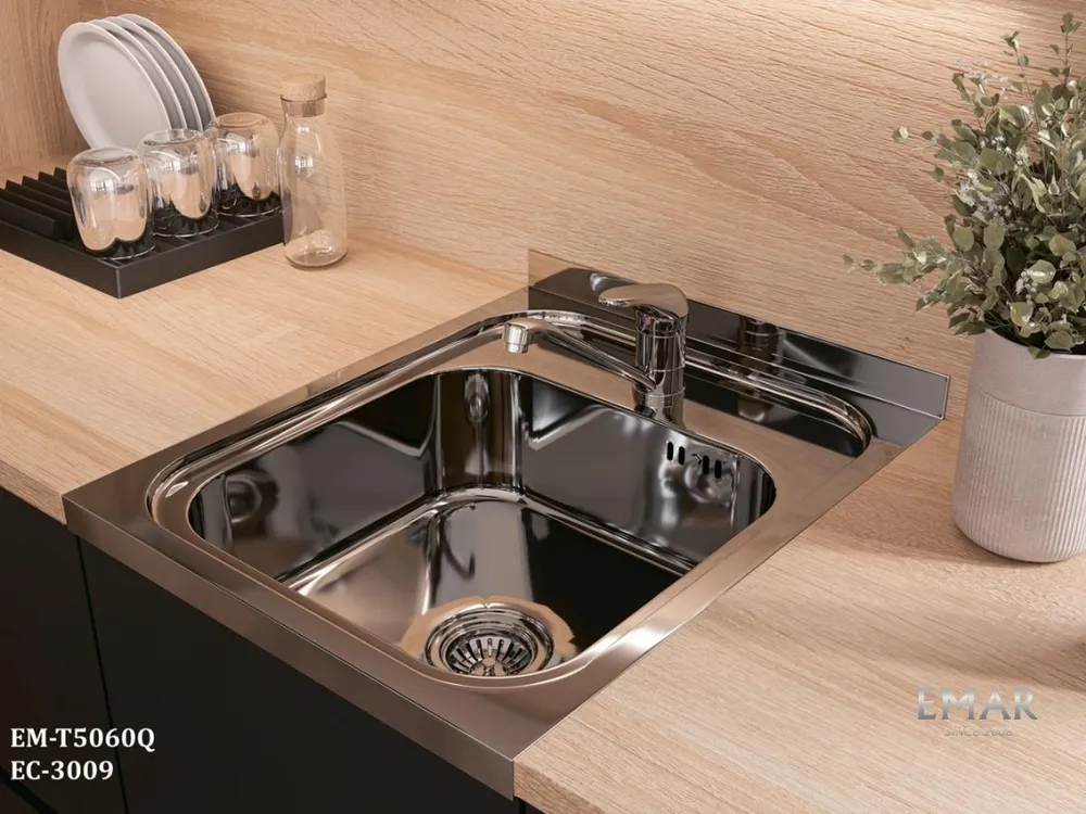 Детальное фото товара: Emar EM-T5060L, мойка, нержавеющая сталь