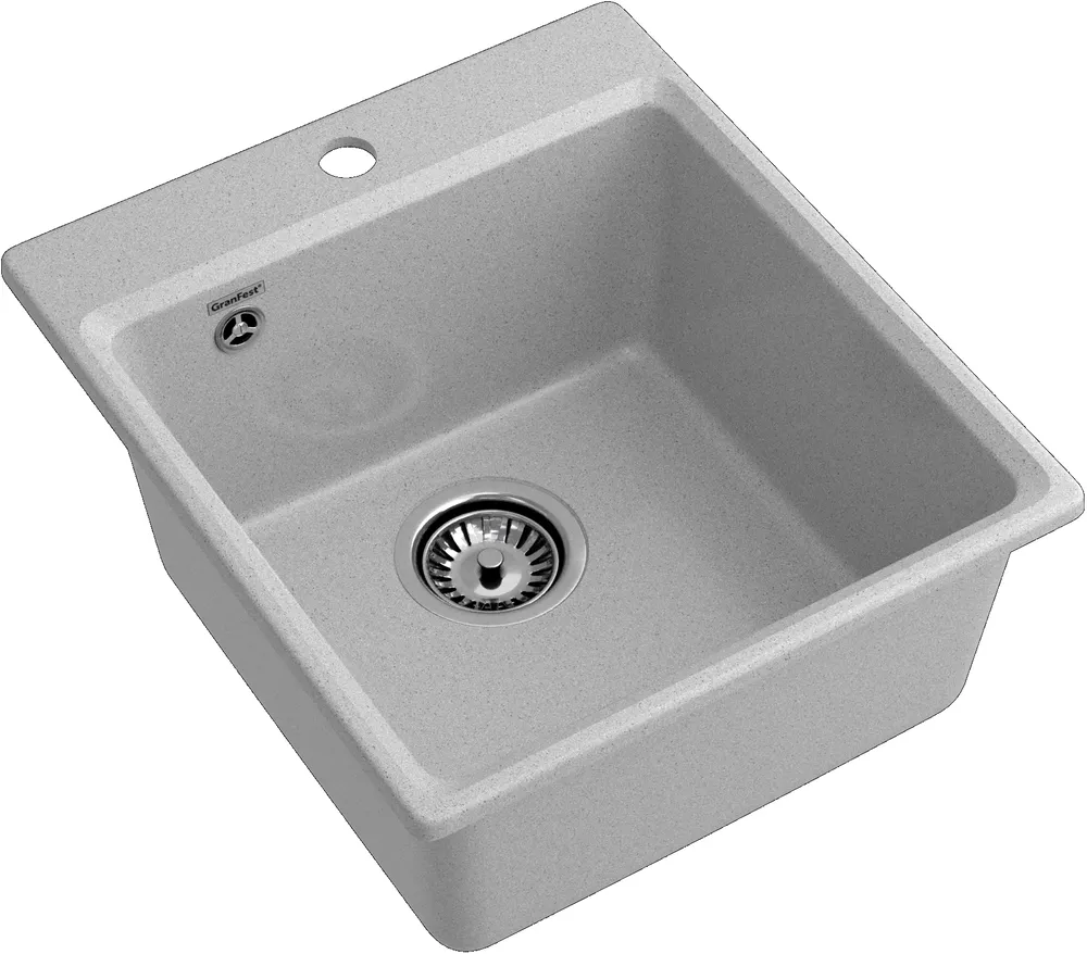 Детальное фото товара: GranFest LEVEL GF-LV-420, мойка, мрамор, серый