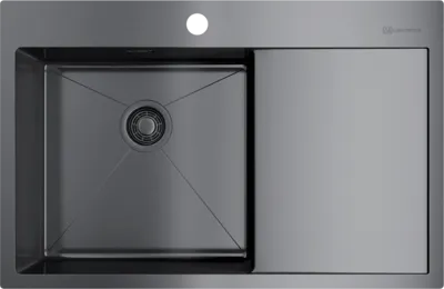 Детальное фото товара: Omoikiri Akisame 78-GM-L, мойка, нержавеющая сталь/вороненая сталь, чаша слева