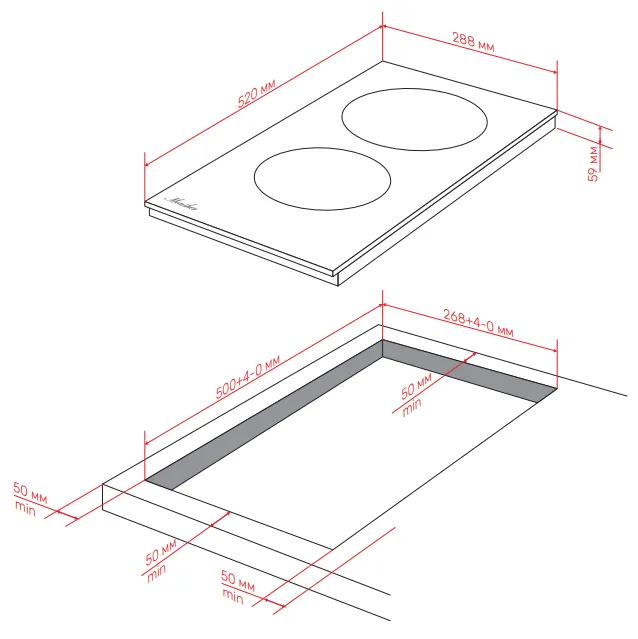 Детальное фото товара: Monsher MHI 3003 индукционная поверхность