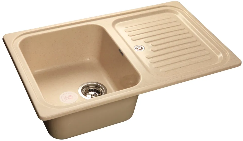 Детальное фото товара: GranFest STANDART GF-S-780 L, мойка, мрамор, бежевый