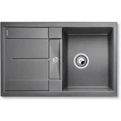 Детальное фото товара: Blanco Metra 45S-F, мойка, гранит, темная скала с клапаном-автоматом