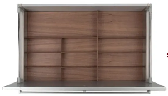 Детальное фото товара: Tecnoinox вставка для столовых приборов Fineline 90, B50 для низкого ящика, темный орех