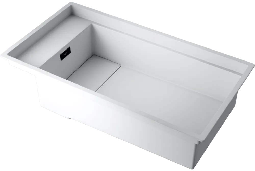 Детальное фото товара: Omoikiri Kinaru 86-U/I WH, мойка, керамика, белый