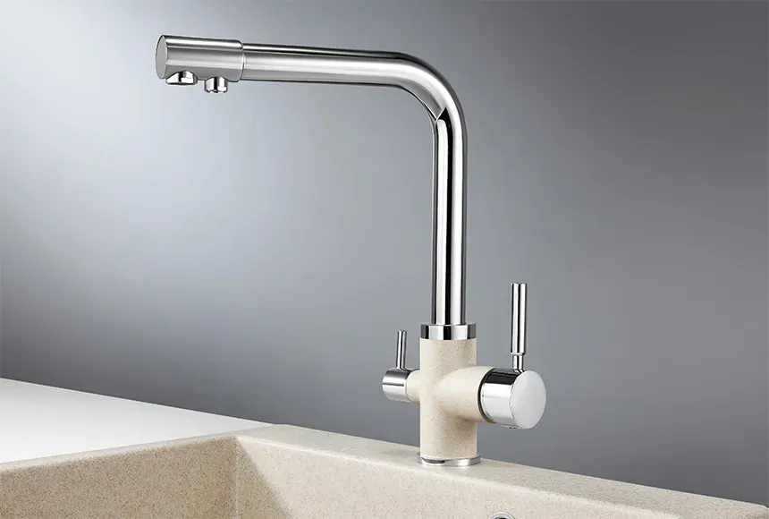 Детальное фото товара: GRANULA 3015 смеситель, гранит, хром/пирит