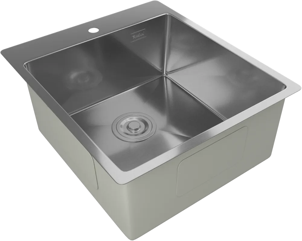 Детальное фото товара: Rivelato RINOX 4450 INOX, мойка, нержавеющая сталь
