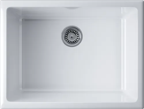 Фото товара: Omoikiri Okinoshima 61-U/I-WH Glossy, мойка, керамика, белый глянцевый