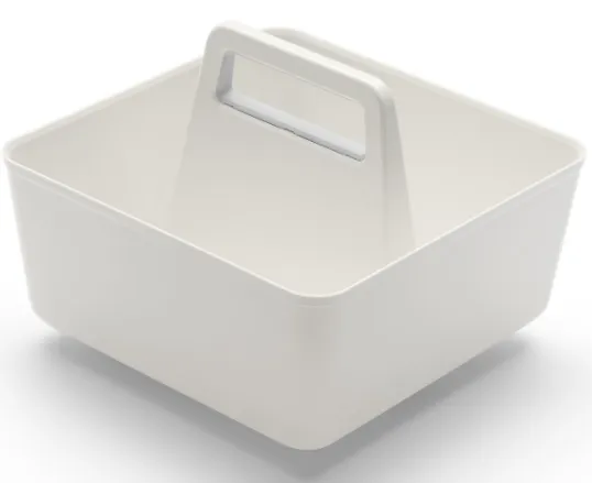 Фото товара: Hailo Panty Box емкость из белого пластика со скользящей крышкой из закаленного стекла