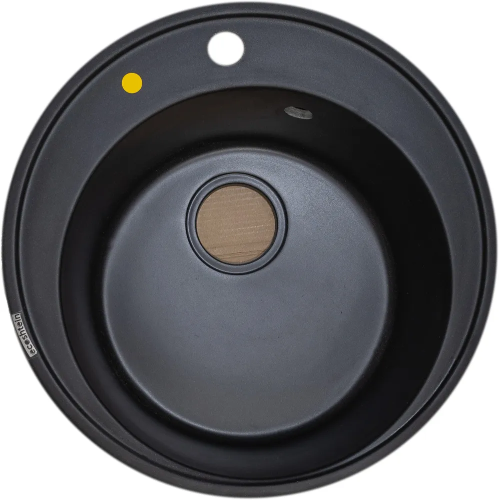 Фото товара: Ecoshtein KREIS 500, мойка, гранит, черный