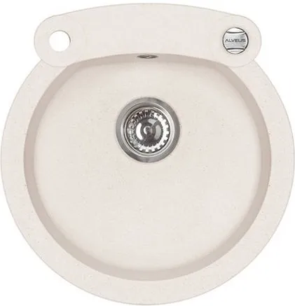 Фото товара: ALVEUS ROLL 10 GRANITAL ARCTIC-G11, мойка, гранит, белый (в комплекте с сифоном 1105296)
