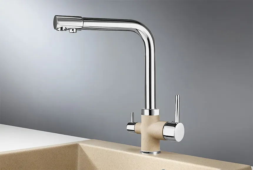 Детальное фото товара: GRANULA 3015 смеситель, гранит, хром/песок