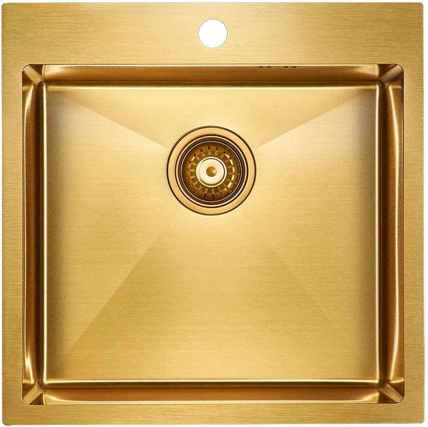 Детальное фото товара: Paulmark KRONER 51, мойка, нержавеющая сталь, брашированное золото