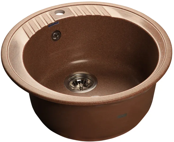 Детальное фото товара: GranFest RONDO GF-R-520, мойка, мрамор, терракот