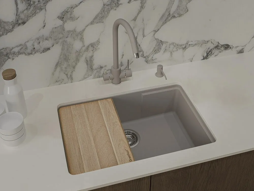 Детальное фото товара: GranFest URBAN 4565, мойка, гранит, темно-серый