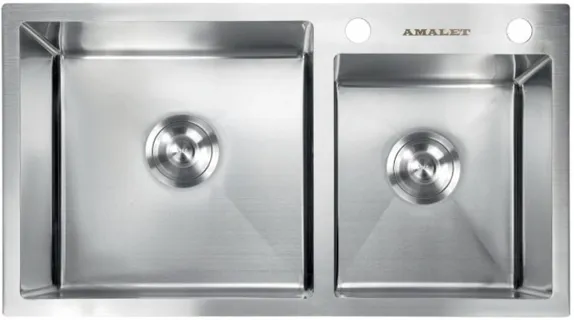 Детальное фото товара: AMALET 7848/1,5-STR-ST, мойка, нержавеющая сталь, сатин