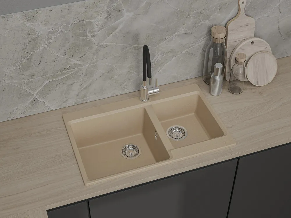 Детальное фото товара: GranFest LEVEL GF-LV-780K, мойка, мрамор, песочный
