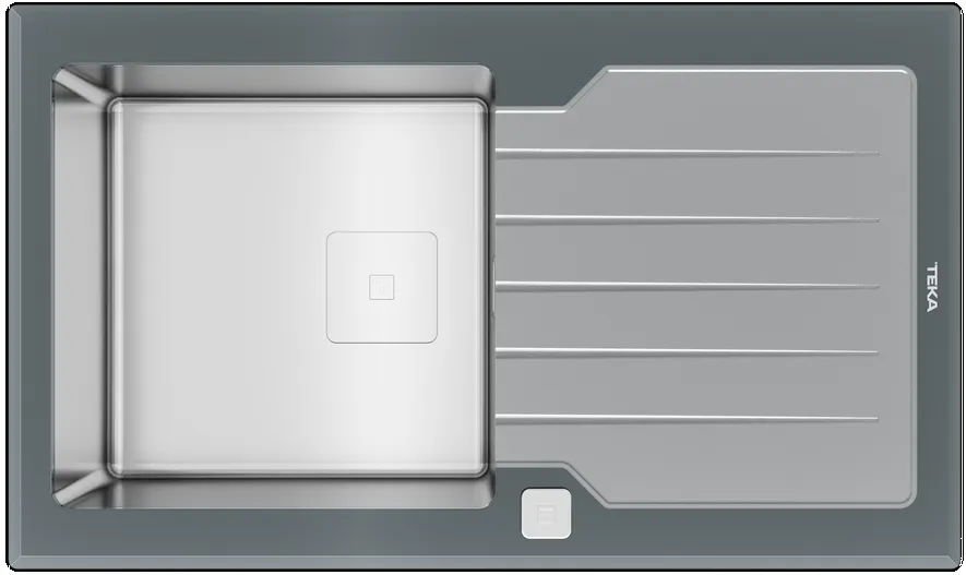 Детальное фото товара: Teka DIAMOND RS15 1B 1D 86 STONE GREY, мойка, нержавеющая сталь, серый камень стекло