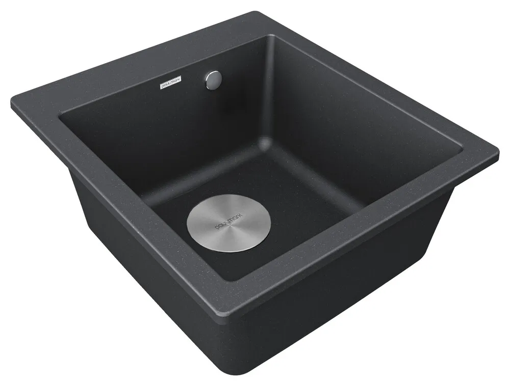 Детальное фото товара: Paulmark KANTE 45, мойка, гранит, черный