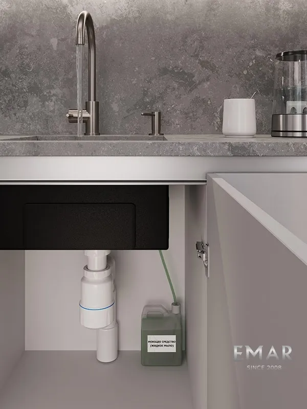 Детальное фото товара: Emar ЕД-405D.PVD Dark, дозатор для моющего средства, вороненая сталь