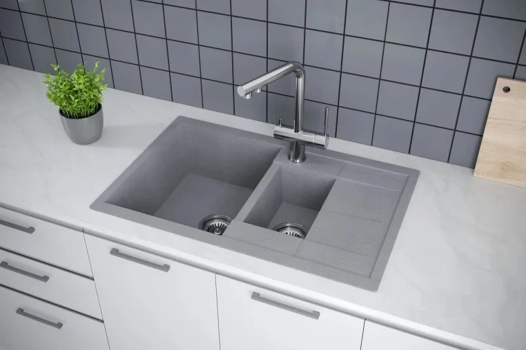 Детальное фото товара: KUCHENSTERN FLUG 60-2, мойка, гранит, титан