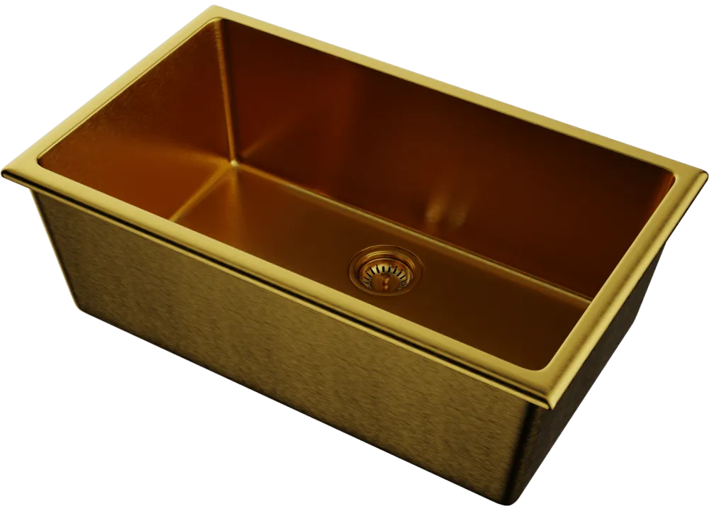 Детальное фото товара: Omoikiri Okinoshima 76-U/I-G Matt, мойка, керамика, золото