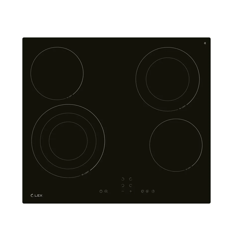 Фото товара: LEX EVH 642B BL стеклокерамическая поверхность