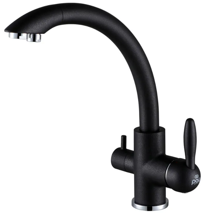 Фото товара: Paulmark ESSEN, смеситель, гранит, черный металлик