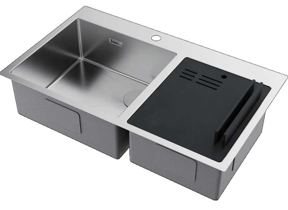 Детальное фото товара: Omoikiri Akisame 86-2 Side-IN, мойка, нержавеющая сталь