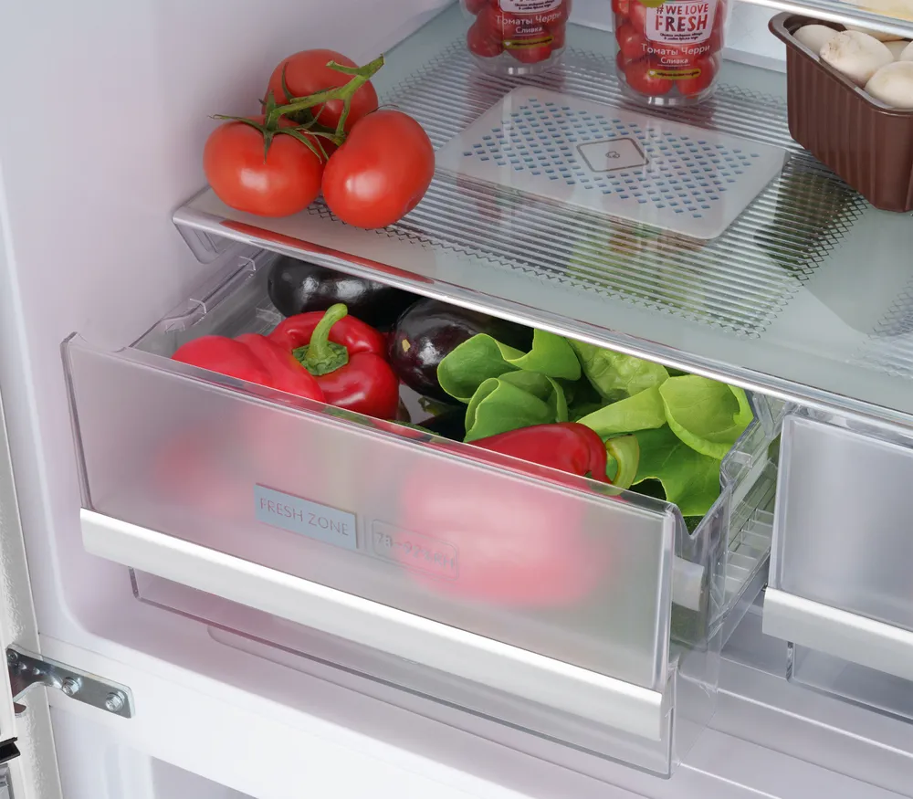 Детальное фото товара: Weissgauff WCD 450 White Rock Glass NoFrost Inverter