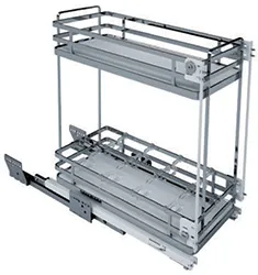 Детальное фото товара: Sige Wellset система из 2-х корзин с креплением высокого фасада в шкаф шириной 450 мм, 410х450х520мм