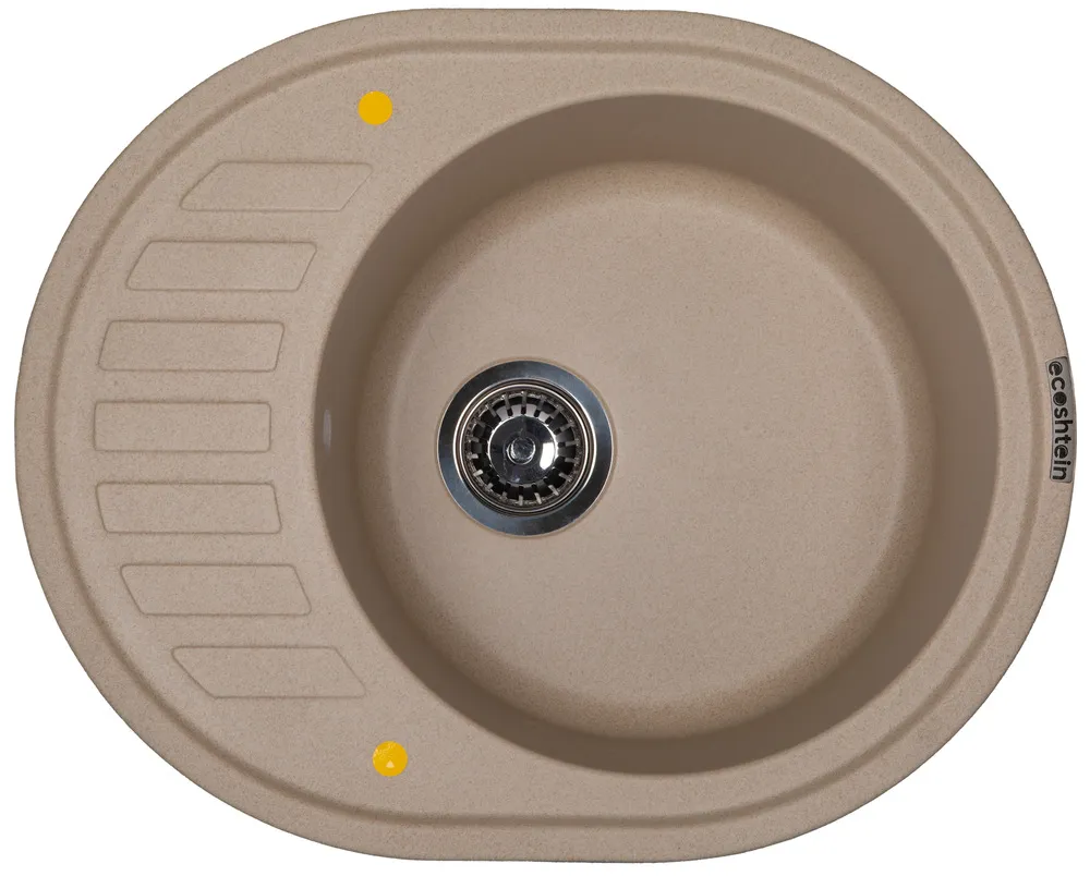 Фото товара: Ecoshtein KREIS OV 620, мойка, гранит, бежевый